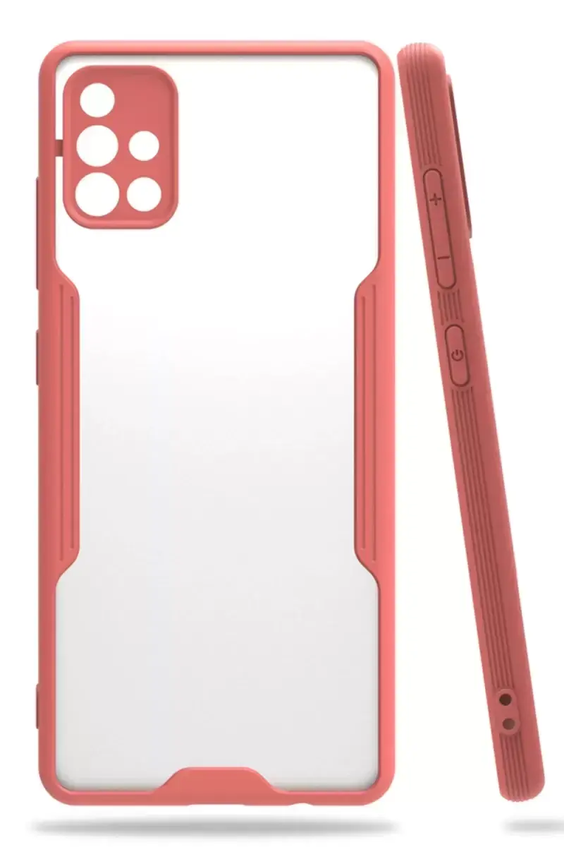 Newface Samsung Galaxy A71 Kılıf Platin Silikon - Pembe