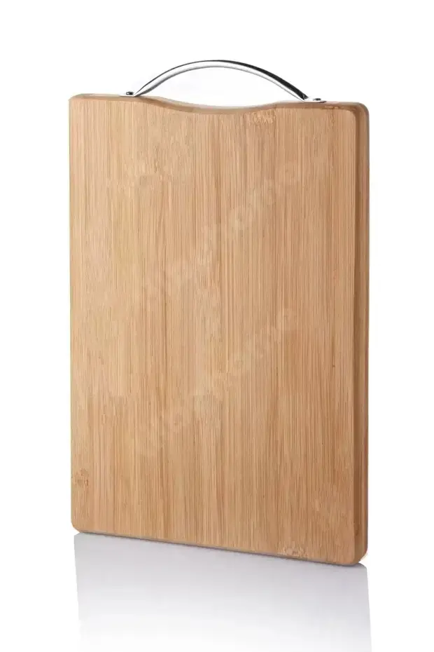 Çelik Saplı %100 Doğal Bambu Kesme ve Sunum Tahtası (30x20 cm)