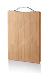 Çelik Saplı %100 Doğal Bambu Kesme ve Sunum Tahtası (30x20 cm)