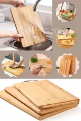 Çelik Saplı %100 Doğal Bambu Kesme ve Sunum Tahtası (30x20 cm)