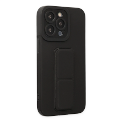 İphone 14 Pro Kılıf Mega Standlı Silikon - Siyah