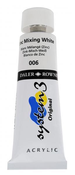System3 Akrilik Boya 75ml - Zinc Mixing White 006