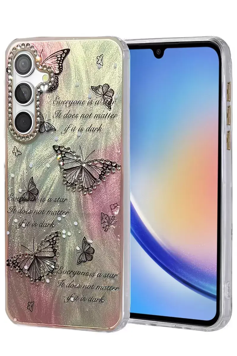 Newface Samsung Galaxy A34 5g Kılıf Blade Aynalı Desenli Kapak - Desen 6