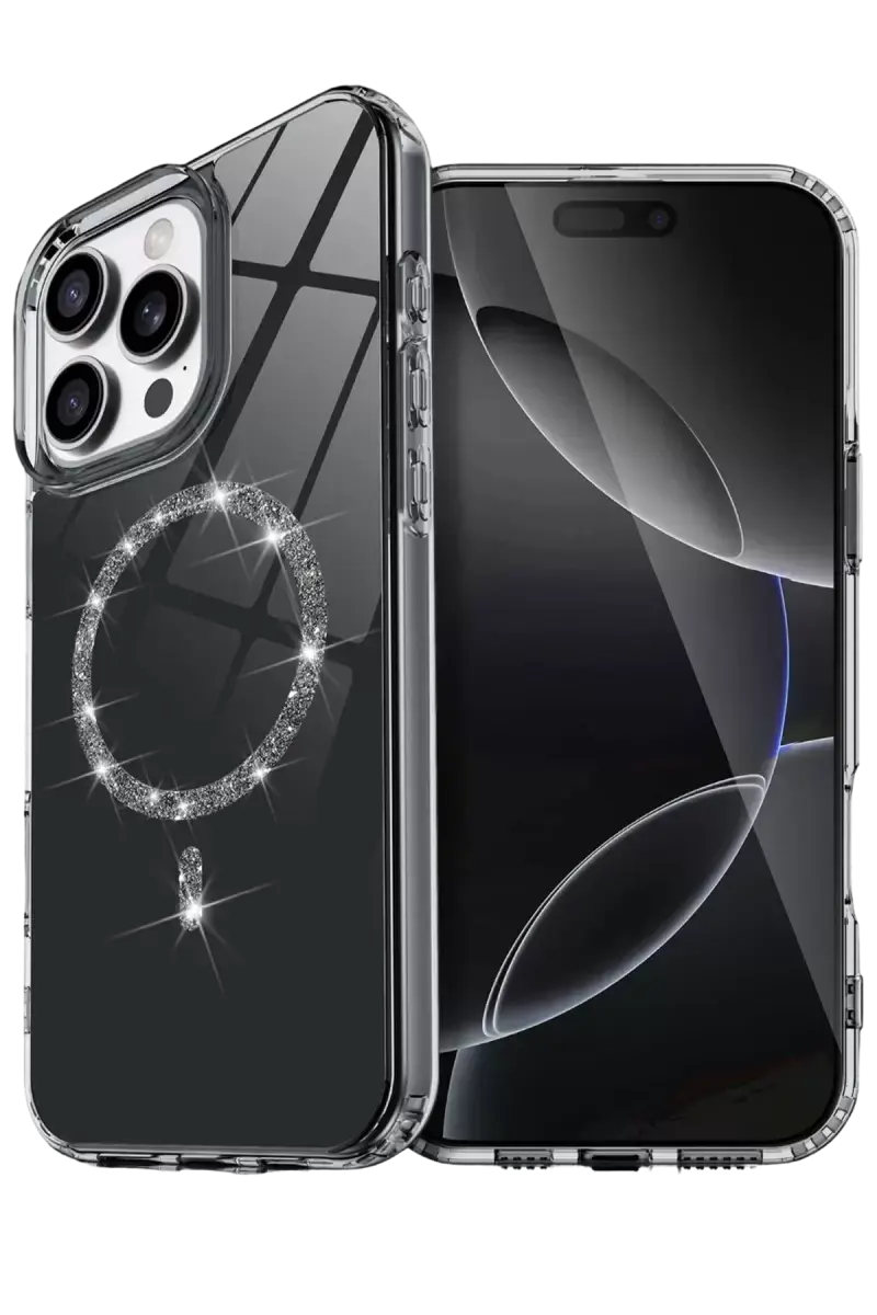Newface Apple İphone 14 Pro Max Live Diamond Magsafe Kapak - Siyah