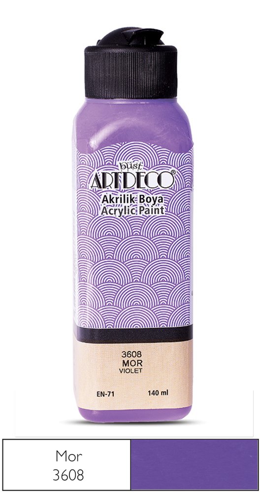 Akrilik Ahşap Boyası 140ml 3608 Mor