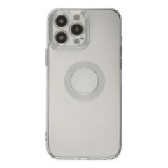İphone 13 Pro Max Kılıf Santa Lens Silikon - Şeffaf