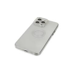 İphone 13 Pro Max Kılıf Santa Lens Silikon - Şeffaf