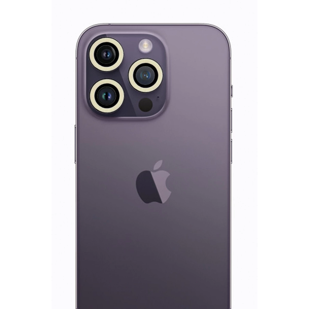 İphone 13 Pro Max Neon Fosforlu Kamera Lens - Beyaz