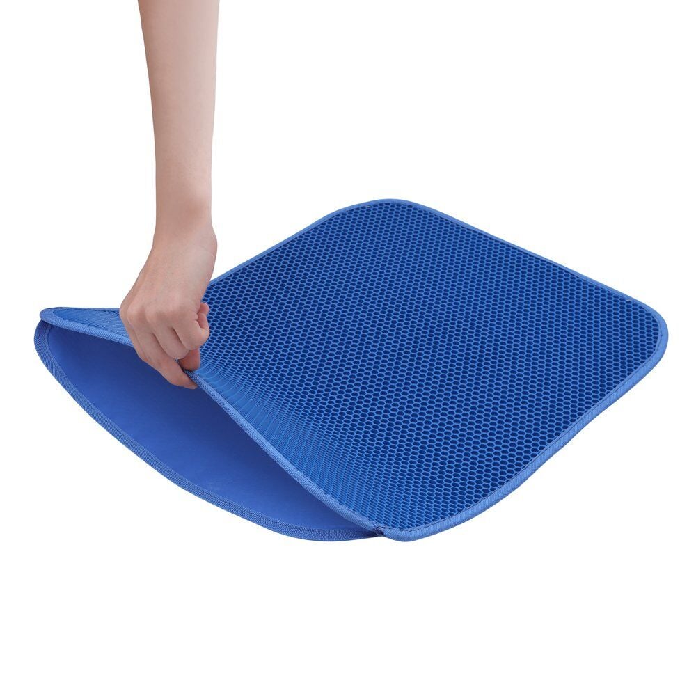 Cattie Elekli Kedi Tuvalet Önü Paspası 60 x 90 cm Mavi