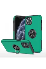 Newface İphone 11 Pro Max Kılıf Elit Yüzüklü Kapak - Yeşil