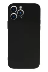 Newface İphone 13 Pro Kılıf Nano İçi Kadife Silikon - Siyah