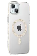 Joko Apple İphone 14 Move Taşlı Magsafe Kapak - Pembe