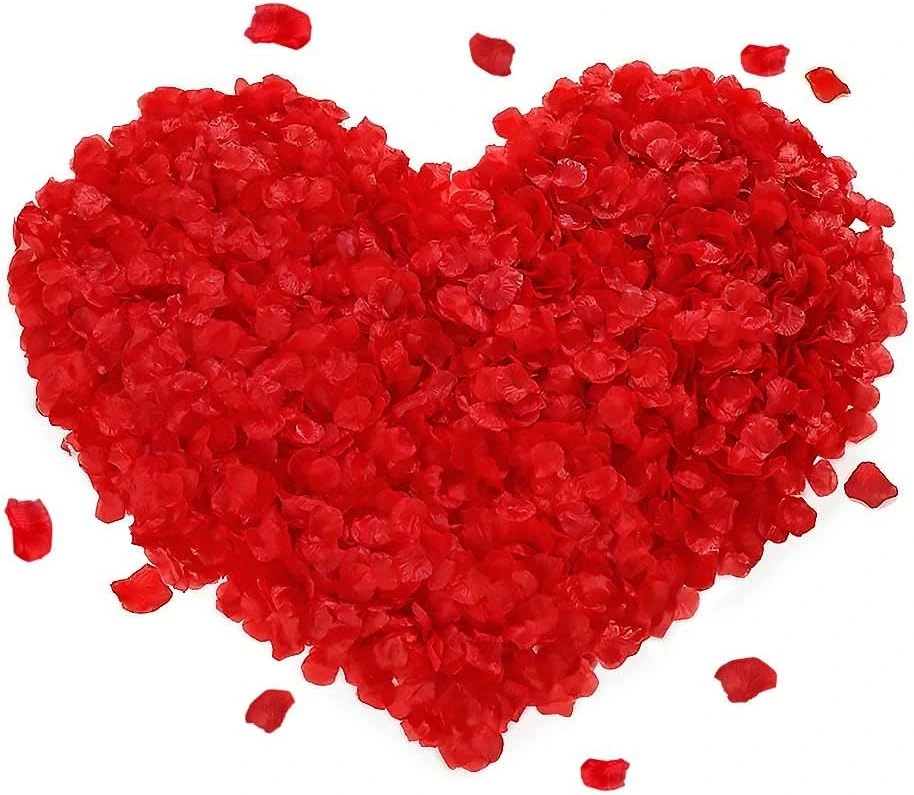 Kırmızı Renk Gül Yaprağı Şekilli Konfeti – 10 Paket 1000 Adet