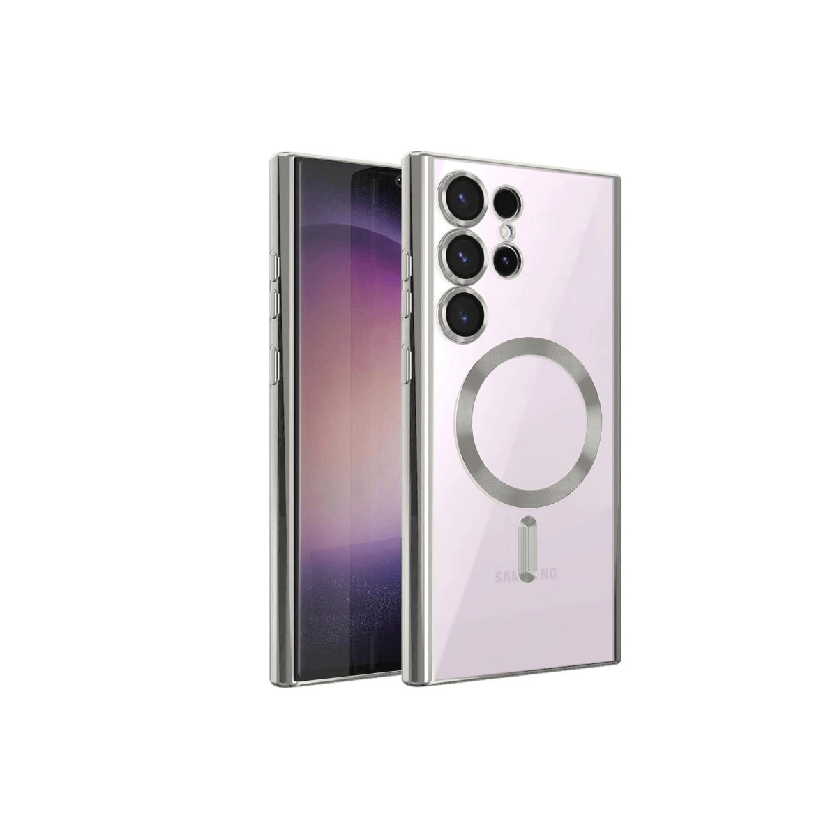 Samsung Galaxy S22 Ultra Kılıf Kross Magneticsafe Kapak - Gümüş