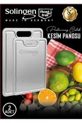 18/10 Paslanmaz Çelik 2'li Kesim Tahtası Seti