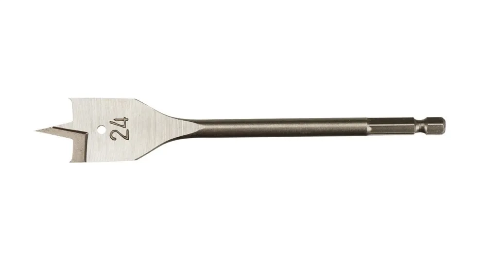 Yaprak Tip Ahşap Matkap Ucu 24x405mm - Hex Saplı