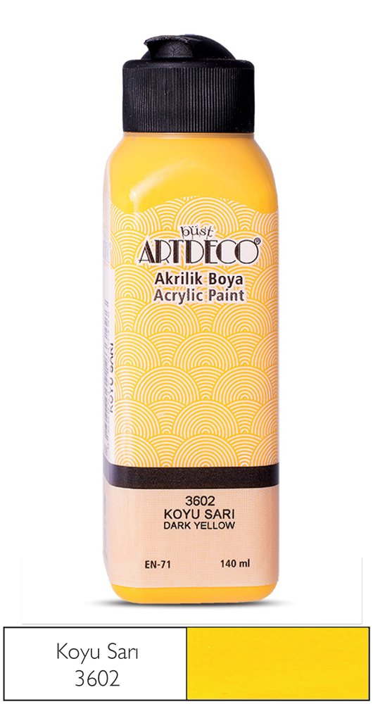 Akrilik Ahşap Boyası 140ml 3602 Koyu Sarı
