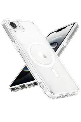 Newface İphone 16e Kılıf Magneticsafe Şeffaf Silikon - Şeffaf