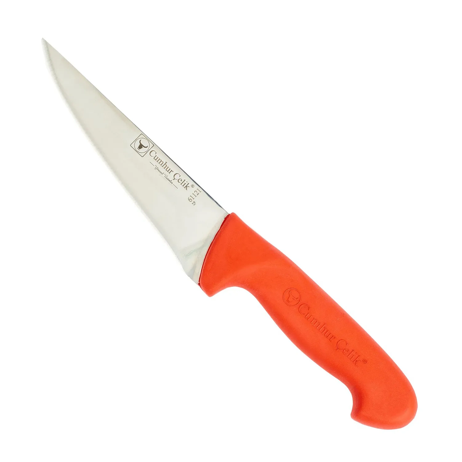 Sürmene Cumhur Çelik 61121 Sivri Kasap Kurban Bıçağı, 15 Cm, Kaymaz Sap