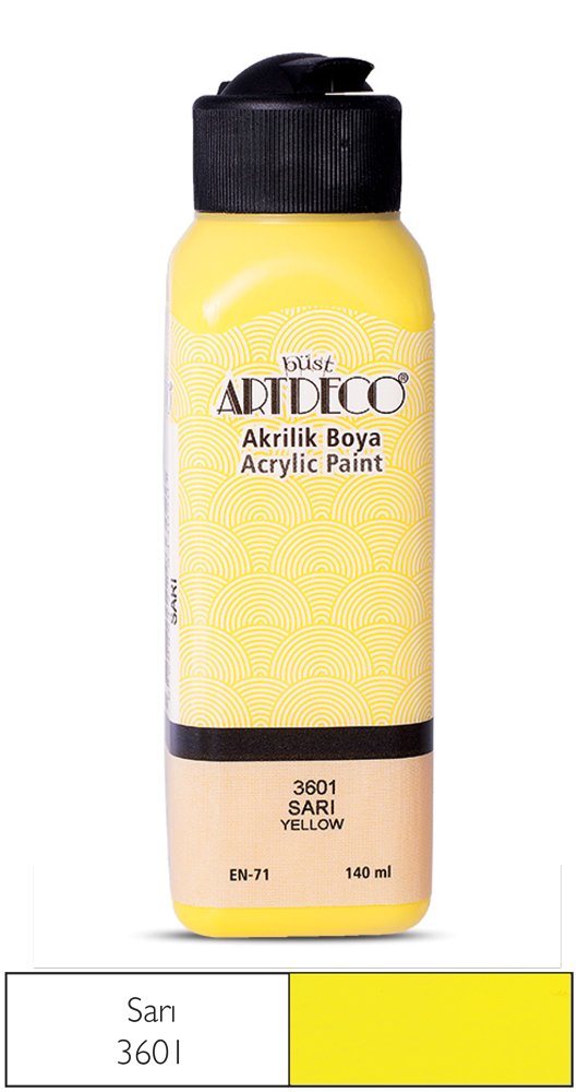 Akrilik Ahşap Boyası 140ml 3601 Sarı
