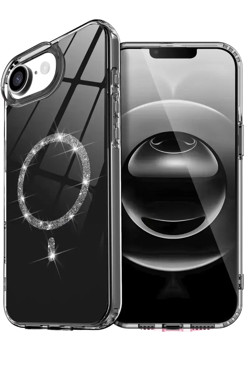 Newface Apple İphone 16e Live Diamond Magsafe Kapak - Siyah