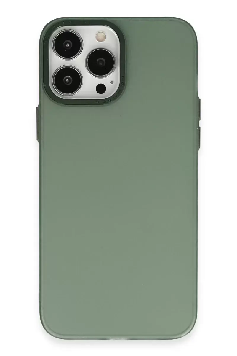 Newface Apple İphone 13 Pro Max Kılıf Modos Metal Kapak - Koyu Yeşil