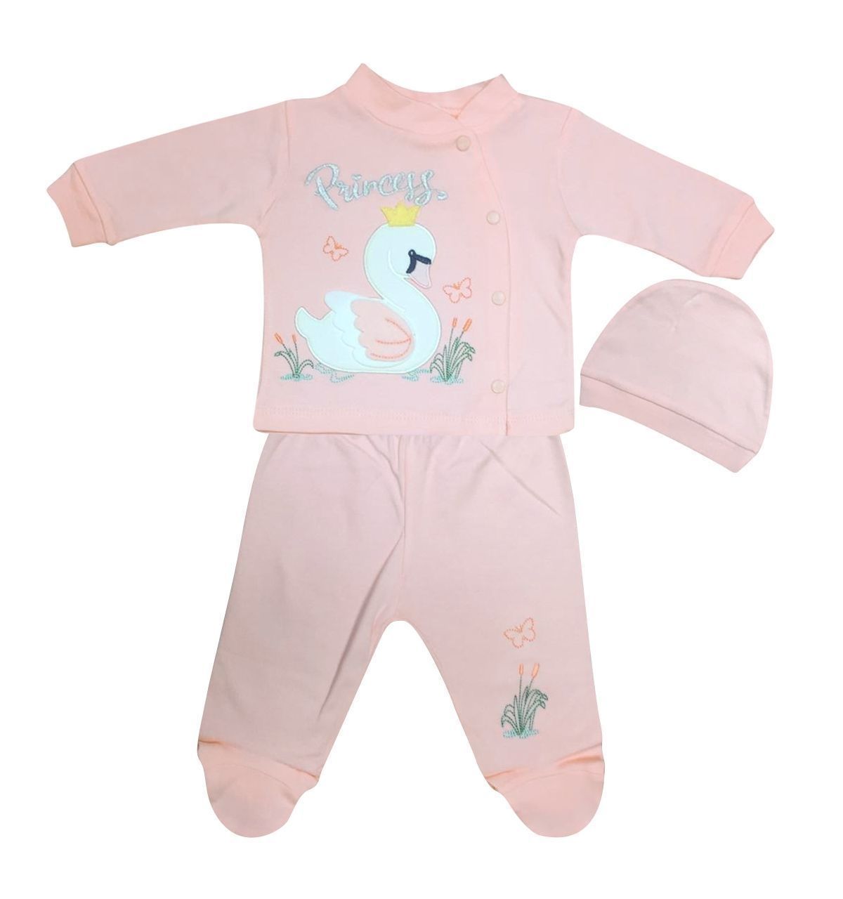 AyBaby AY822 Kuğulu Patik Zıbın - Pembe