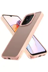 Newface Xiaomi Redmi 12c Kılıf Elegant Kapak - Pudra