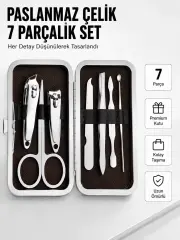 Paslanmaz Çelik Kişisel Bakım Seti – 7 Parça