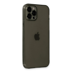İphone 12 Pro Max Kılıf Fly Lens Silikon - Siyah