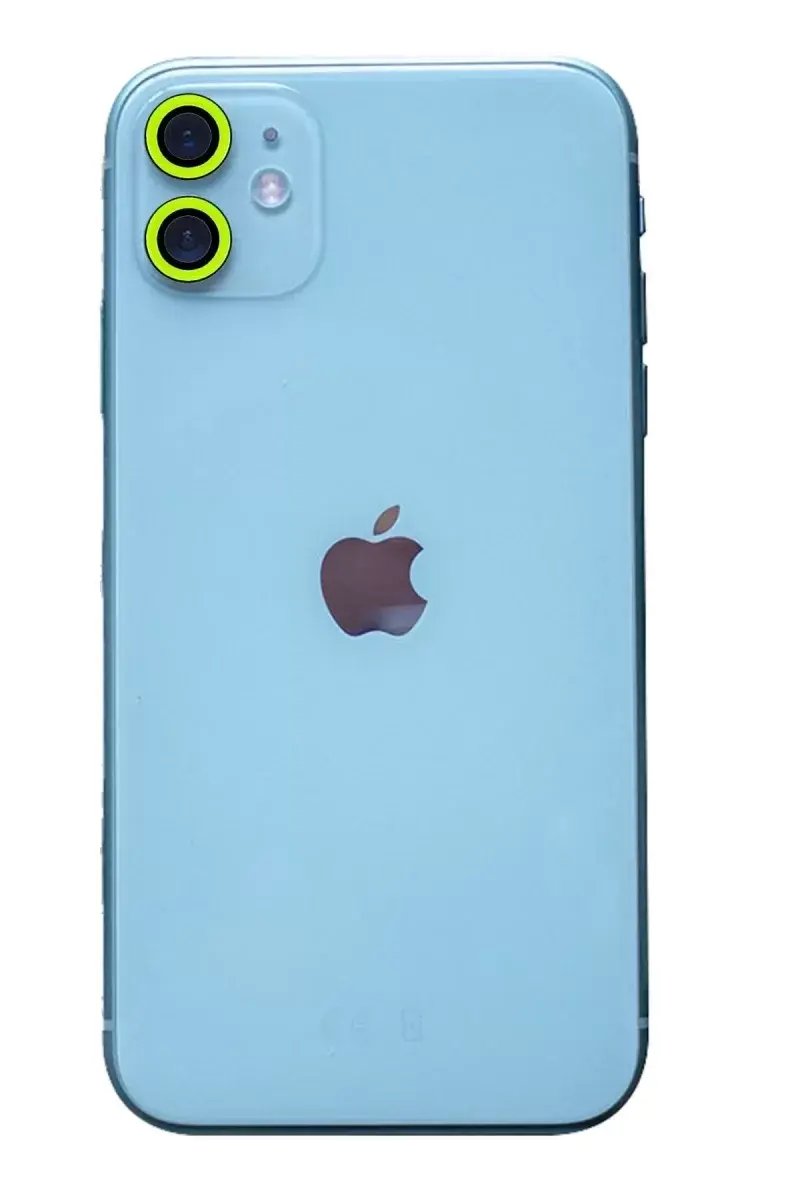 Newface İphone 11 Neon Fosforlu Kamera Lens - Yeşil