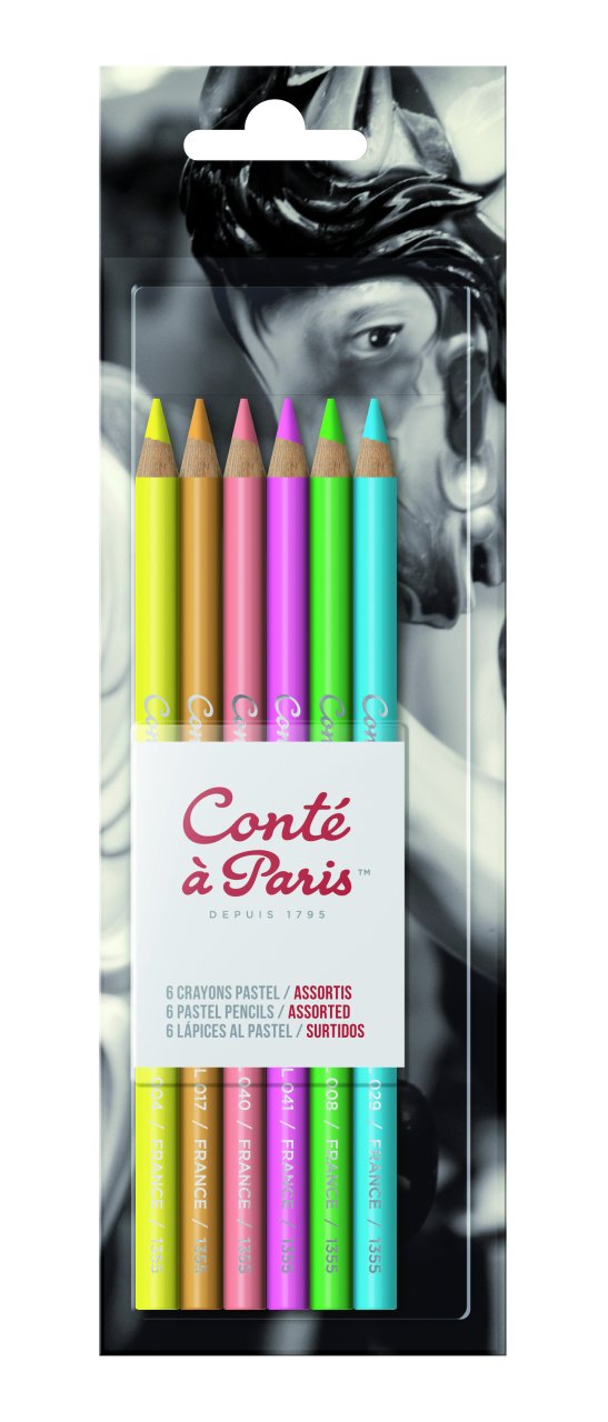 Pastel Kalem Seti 6lı Karışık Renkler N:50114