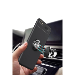 İphone 6 Kılıf Range Yüzüklü Silikon - Kırmızı