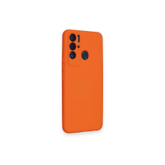 Tecno Pova Neo Kılıf Nano İçi Kadife Silikon - Turuncu