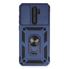 Xiaomi Redmi Note 8 Pro Kılıf Pars Lens Yüzüklü Silikon - Lacivert