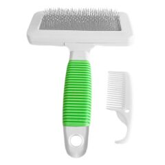 Markapet Temizleme Aparatlı Kedi Köpek Tarağı 9.5 cm-14 cm Medium Yeşil