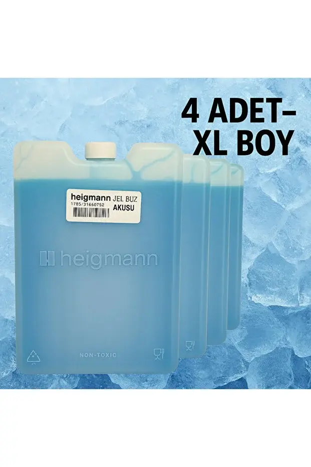 4'lü Set XL Boy Gerçek Jel Buz Aküsü (Sıcak ve Soğuk Kullanım)