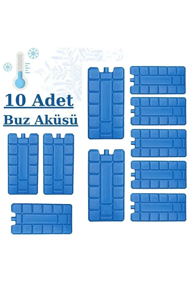 10'lu Avantaj Seti Büyük Boy Buz Aküsü - Uzun Süre Etkili Soğutucu Kaset