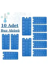10'lu Avantaj Seti Büyük Boy Buz Aküsü - Uzun Süre Etkili Soğutucu Kaset
