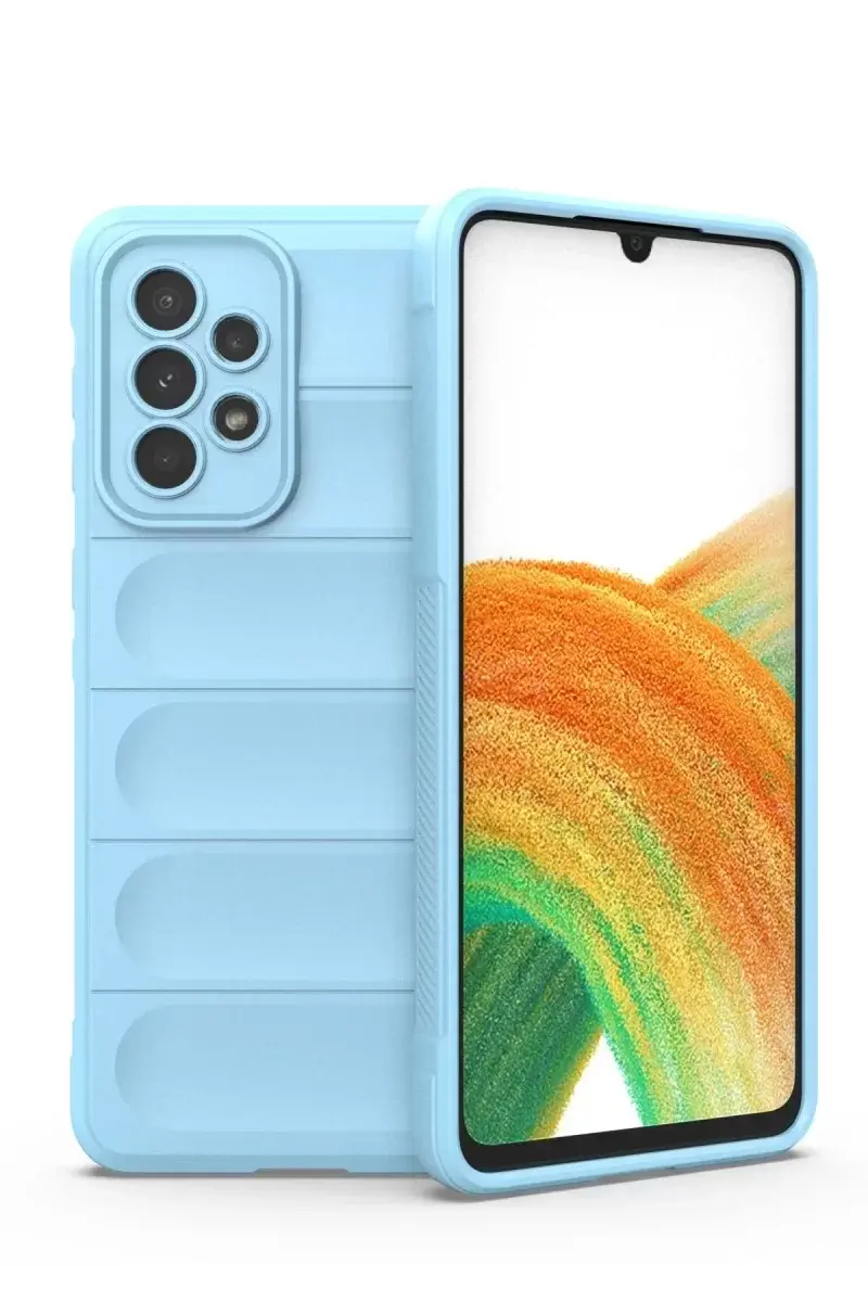 Newface Samsung Galaxy A33 5g Kılıf Optimum Silikon - Sky Blue