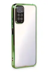 Newface Xiaomi Redmi Note 11 Kılıf Razer Lensli Silikon - Yeşil