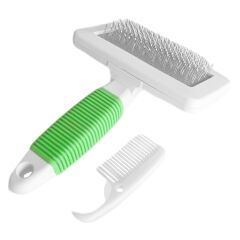 Markapet Temizleme Aparatlı Kedi Köpek Tarağı 12 cm-15 cm Large Yeşil