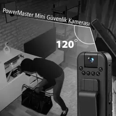 Powermaster Pm-24941 L7 Cep Vücut Tipi Güvenlik Kamerası 1080p Oynar Başlıklı Video Ve Ses Kaydedici