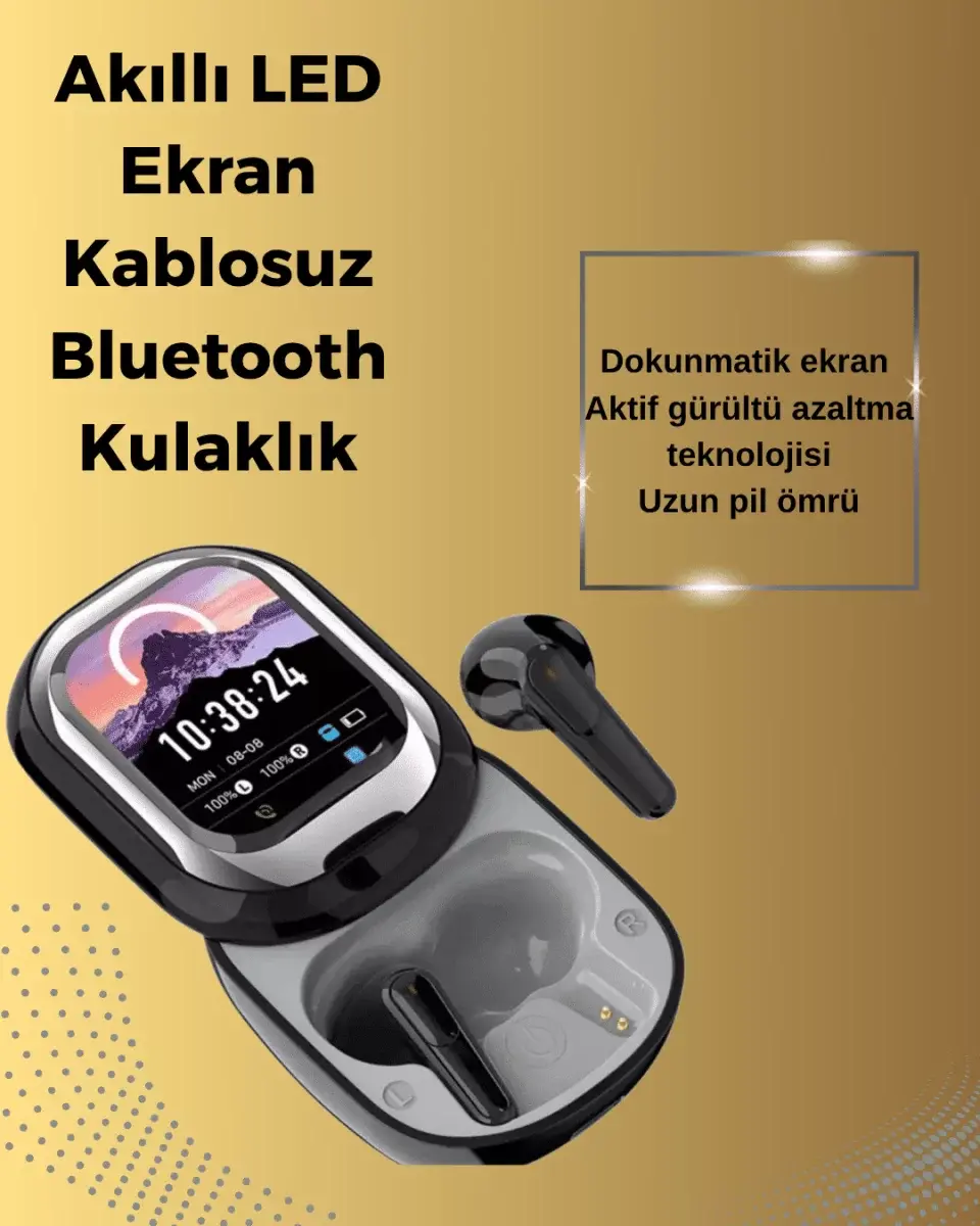 Şık, Akıllı Ve Güçlü: Led Ekranlı Kablosuz Kulaklık Seti