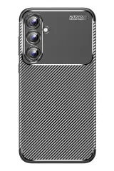 Newface Samsung Galaxy A15 4g Kılıf Auto Focus Karbon Kapak - Siyah
