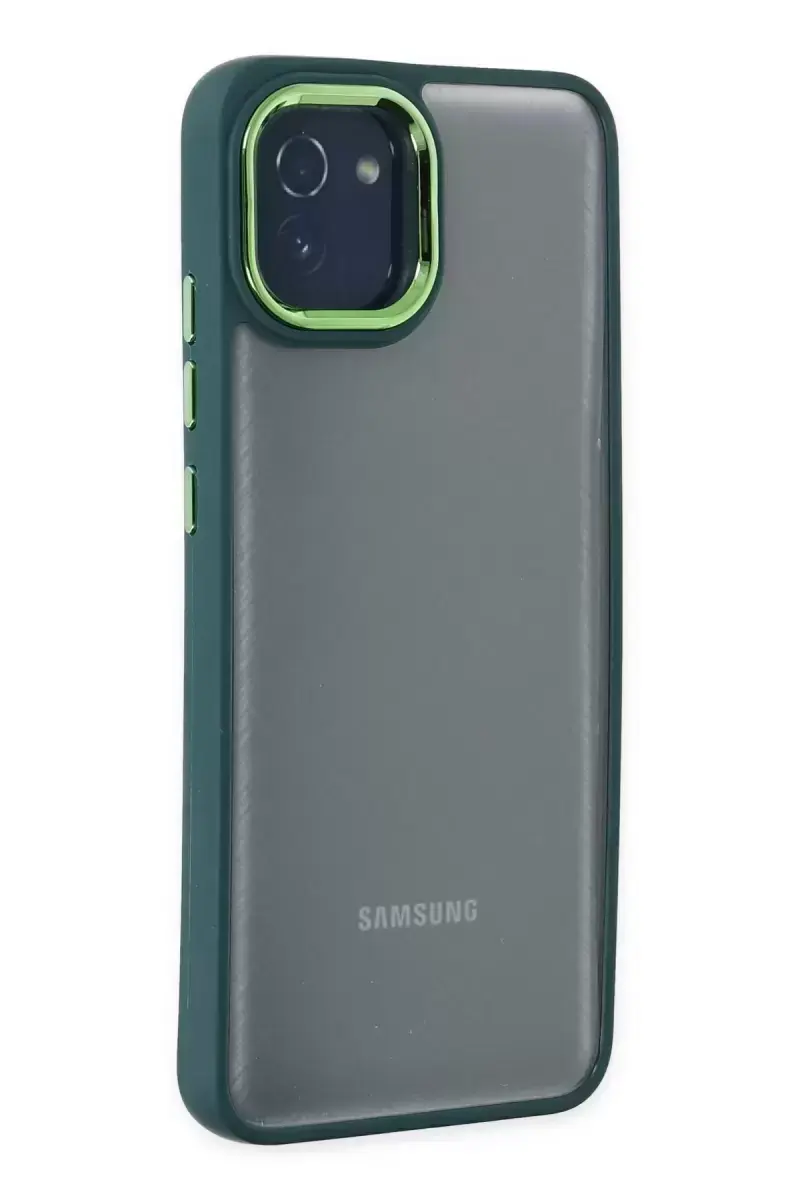 Newface Samsung Galaxy A03 Kılıf Dora Kapak - Haki Yeşil