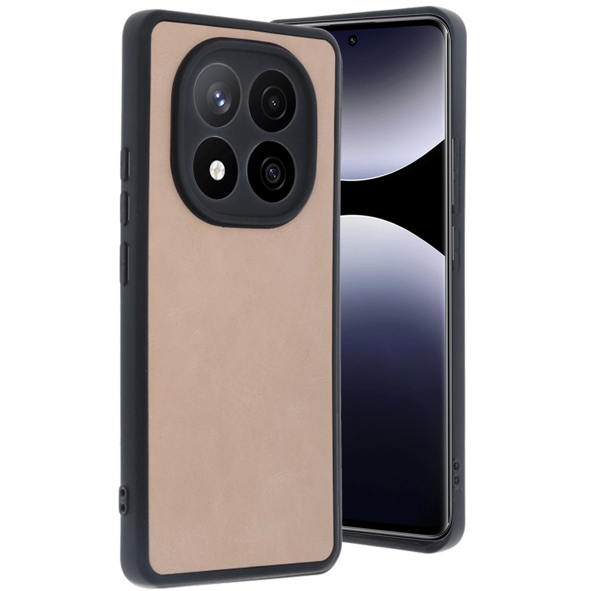 Xiaomi Redmi Note 14 Pro 5g Kılıf Aras Deri Kapak - Pudra