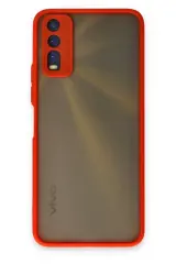 Newface Vivo Y11s Kılıf Montreal Silikon Kapak - Kırmızı