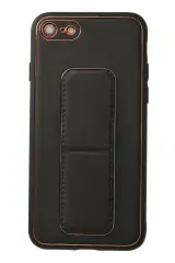 Newface İphone 7 Kılıf Coco Deri Standlı Kapak - Siyah