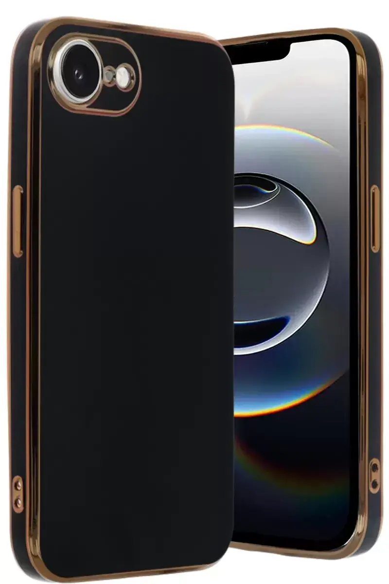 Newface İphone 16e Kılıf Volet Silikon - Siyah